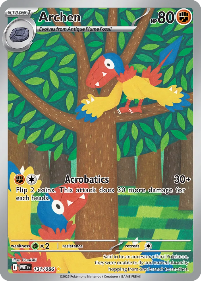 Archen #131 White Flare Pokemon card