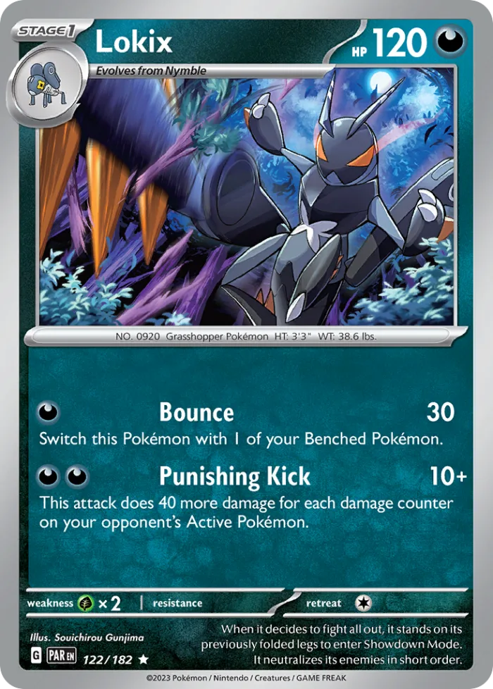 Lokix #122 Paradox Rift Pokemon card