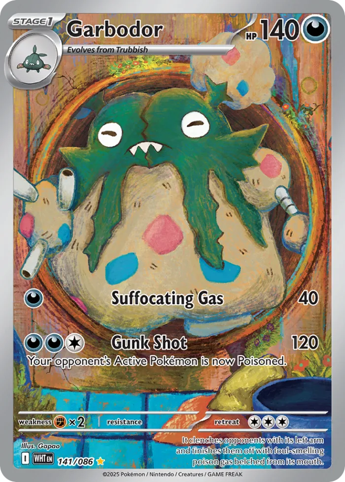 Garbodor #141 White Flare Pokemon card