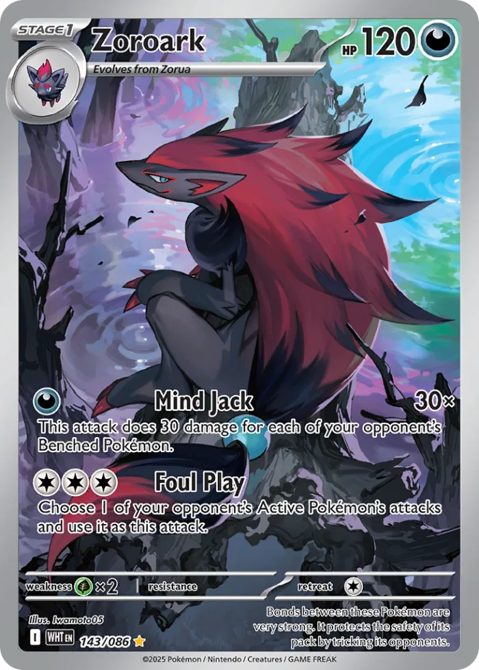 Zoroark #143 White Flare Pokemon card