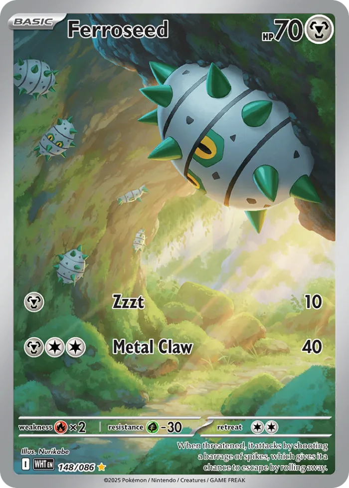 Ferroseed #148 White Flare Pokemon card