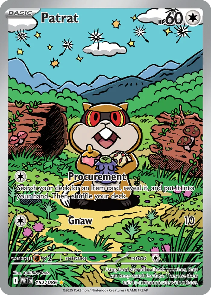 Patrat #152 White Flare Pokemon card