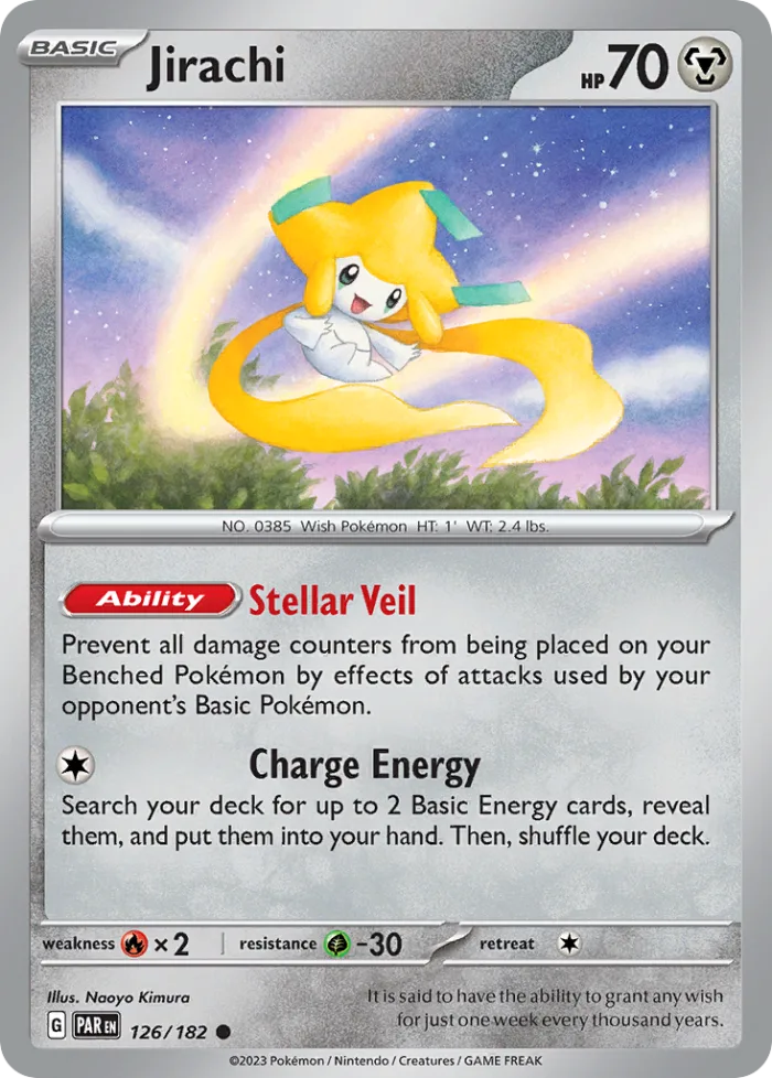 Jirachi #126 Paradox Rift Pokemon card