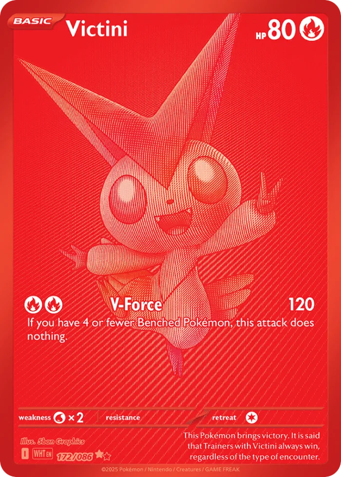 Victini #172 White Flare Pokemon card