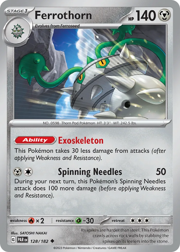 Ferrothorn #128 Paradox Rift Pokemon card