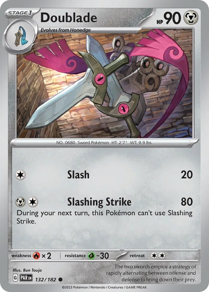 Doublade #132 Paradox Rift Pokemon card