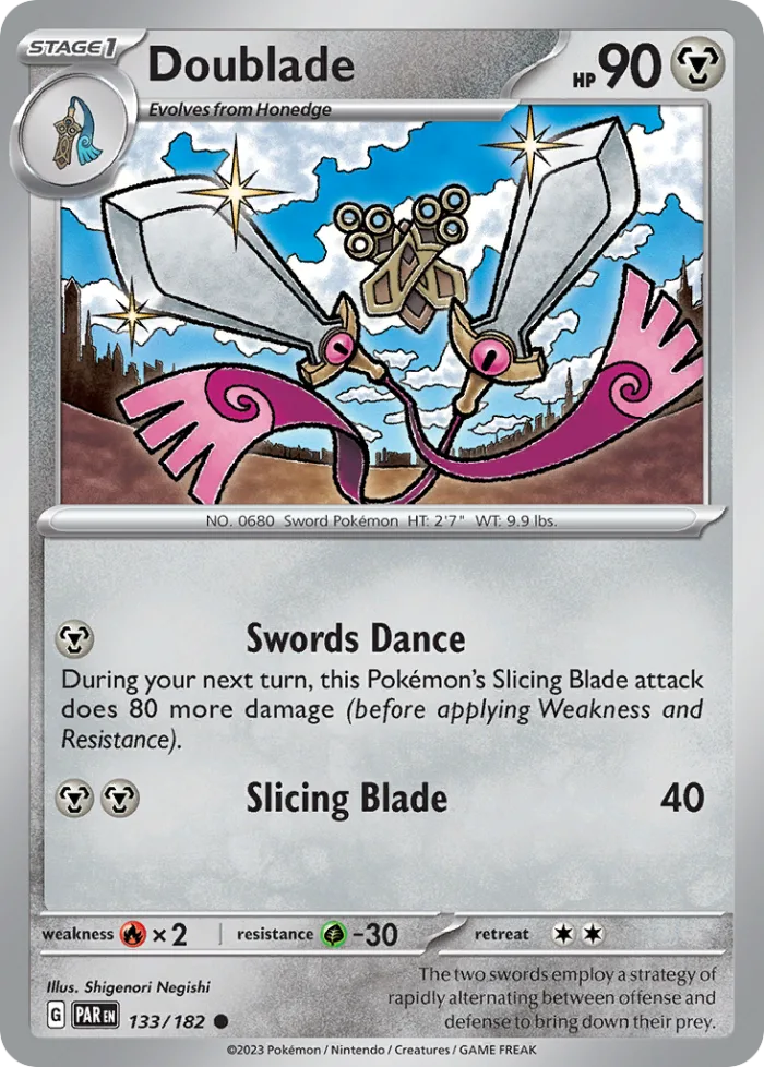 Doublade #133 Paradox Rift Pokemon card