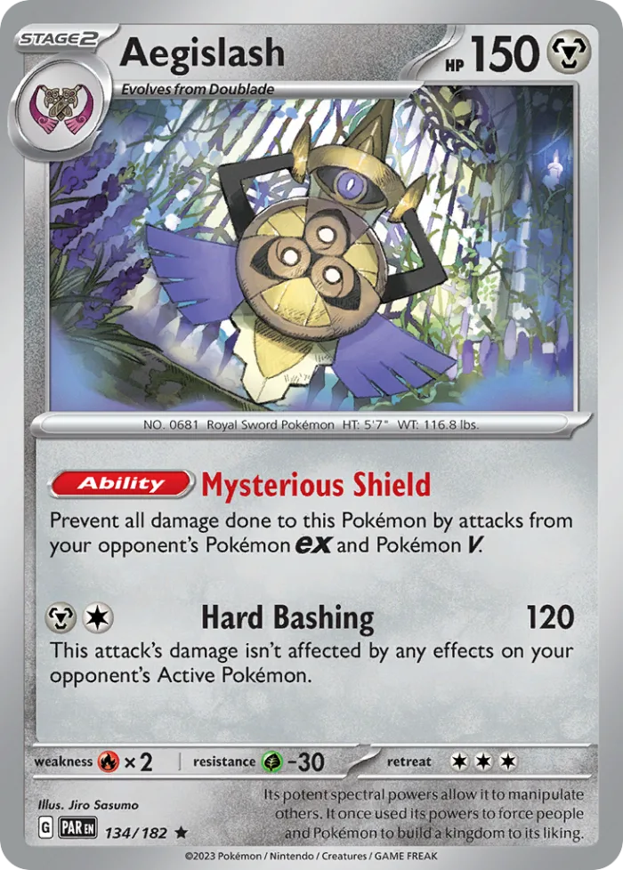 Aegislash #134 Paradox Rift Pokemon card