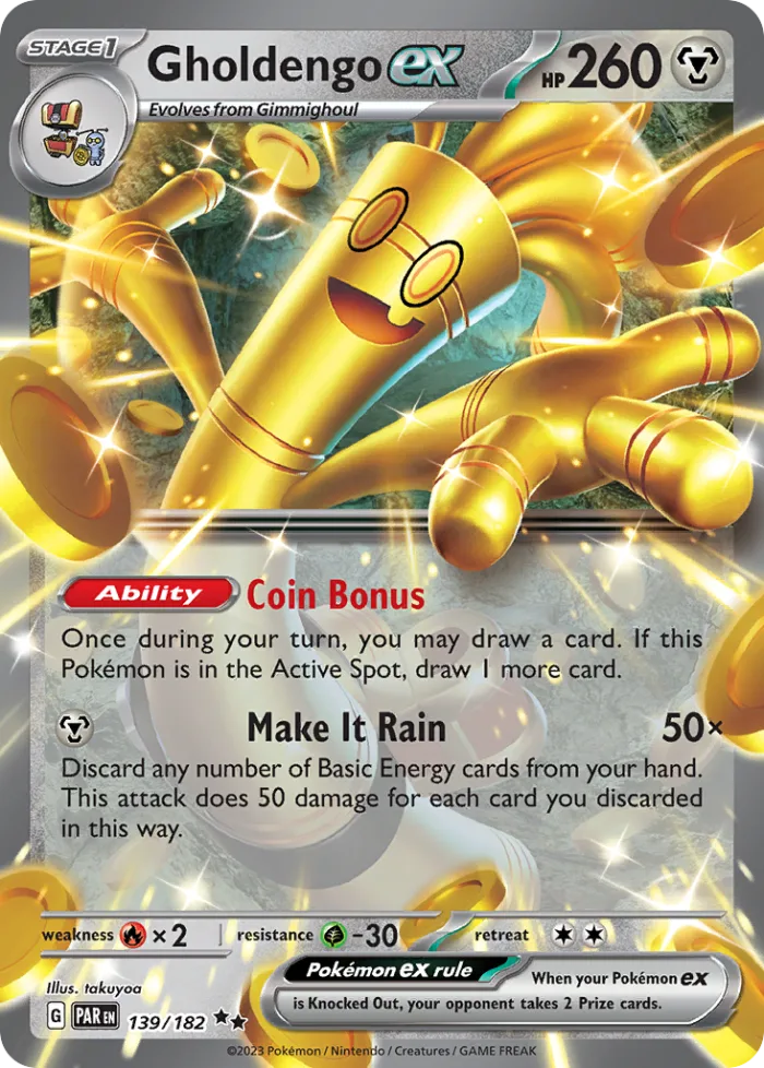 Gholdengo ex #139 Paradox Rift Pokemon card