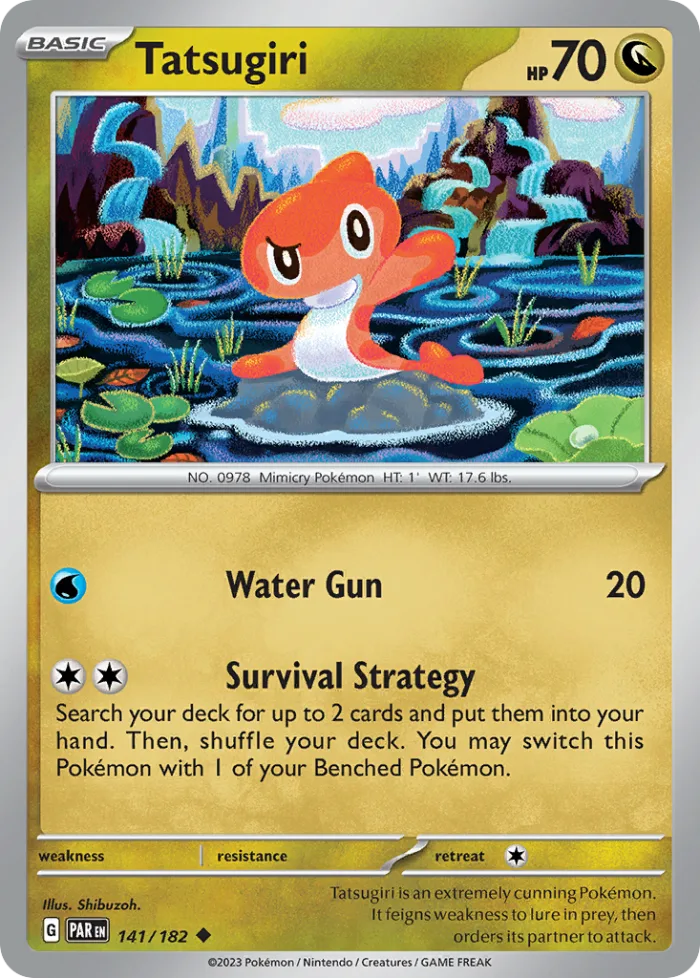 Tatsugiri #141 Paradox Rift Pokemon card