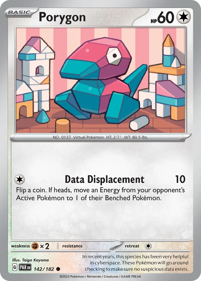 Porygon #142 Paradox Rift Pokemon card