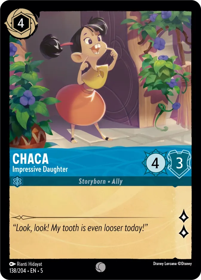 Chaca #138 Shimmering Skies Disney Lorcana card