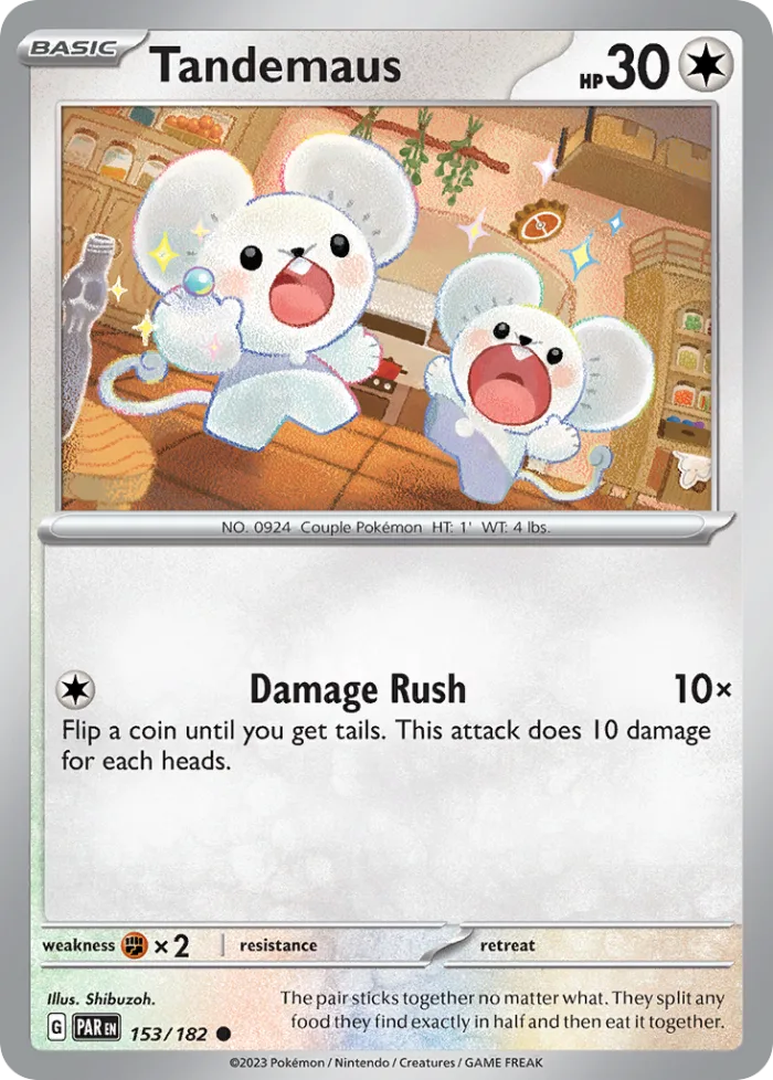 Tandemaus #153 Paradox Rift Pokemon card