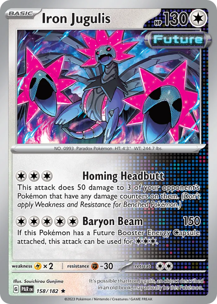 Iron Jugulis #158 Paradox Rift Pokemon card