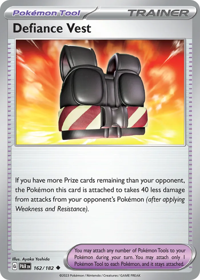 Defiance Vest #162 Paradox Rift Pokemon card