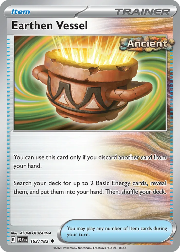Earthen Vessel #163 Paradox Rift Pokemon card