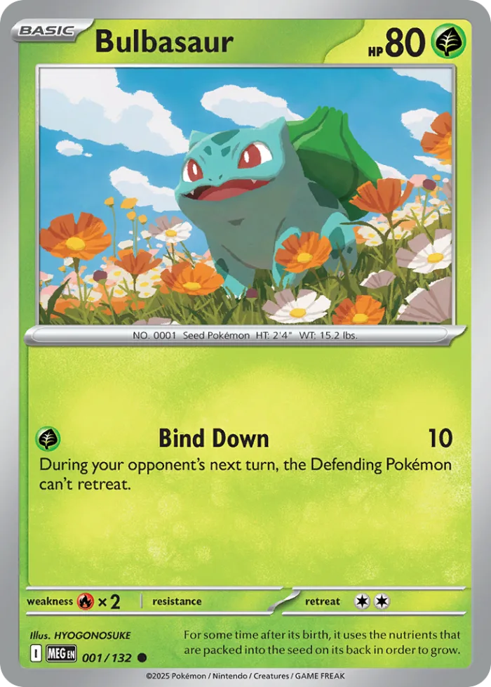 Bulbasaur #1 Mega Evolution Pokemon card