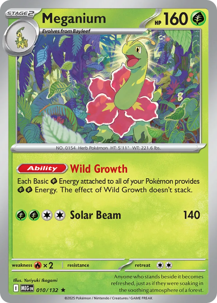 Meganium #10 Mega Evolution Pokemon card