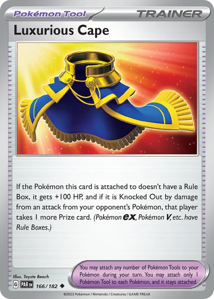 Luxurious Cape #166 Paradox Rift Pokemon card