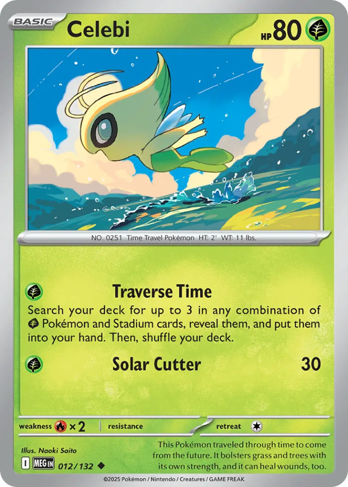 Celebi #12 Mega Evolution Pokemon card