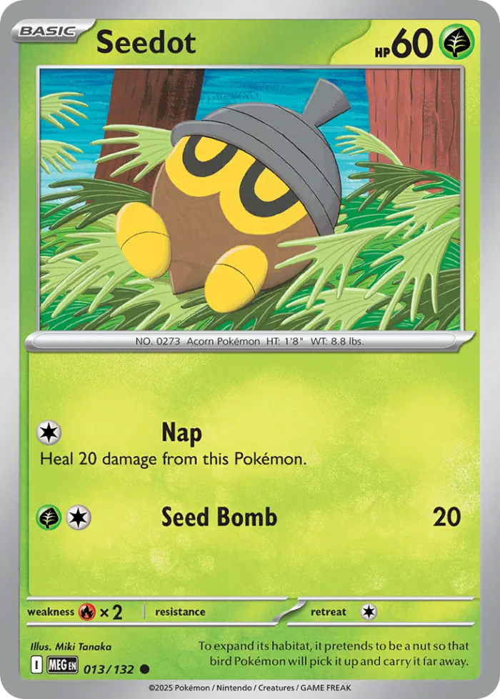 Seedot #13 Mega Evolution Pokemon card
