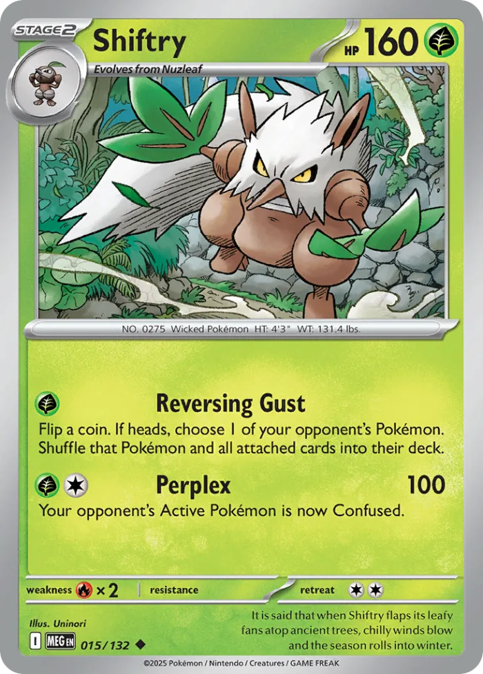 Shiftry #15 Mega Evolution Pokemon card