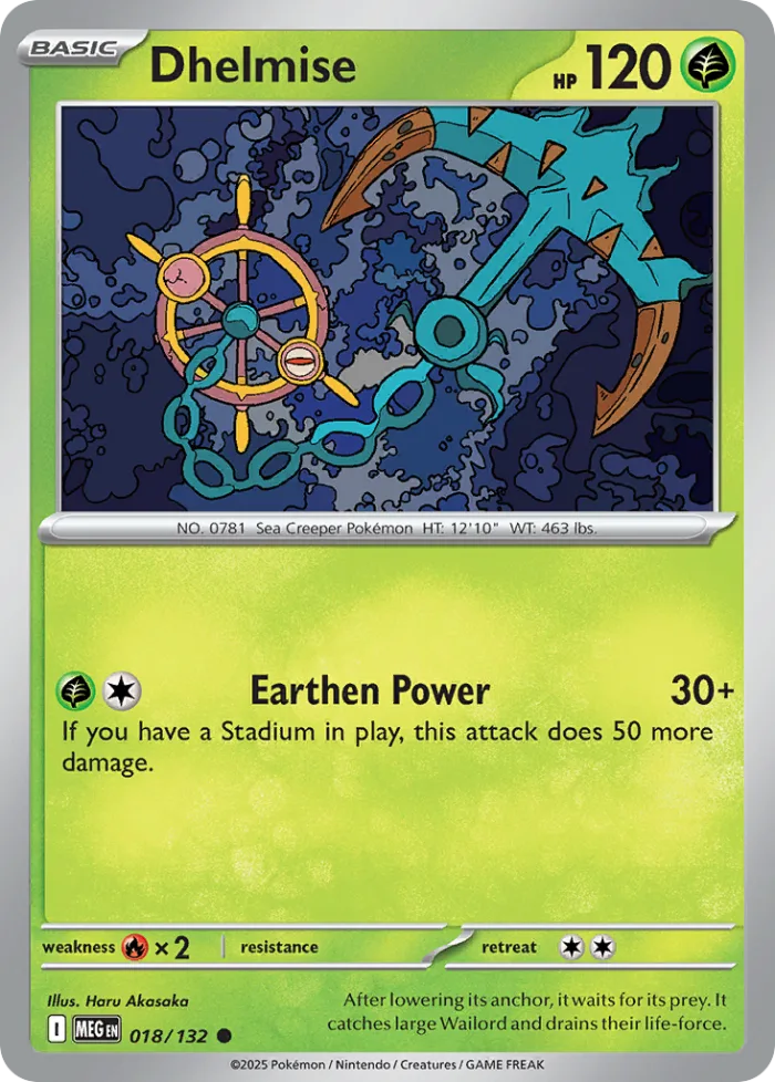 Dhelmise #18 Mega Evolution Pokemon card