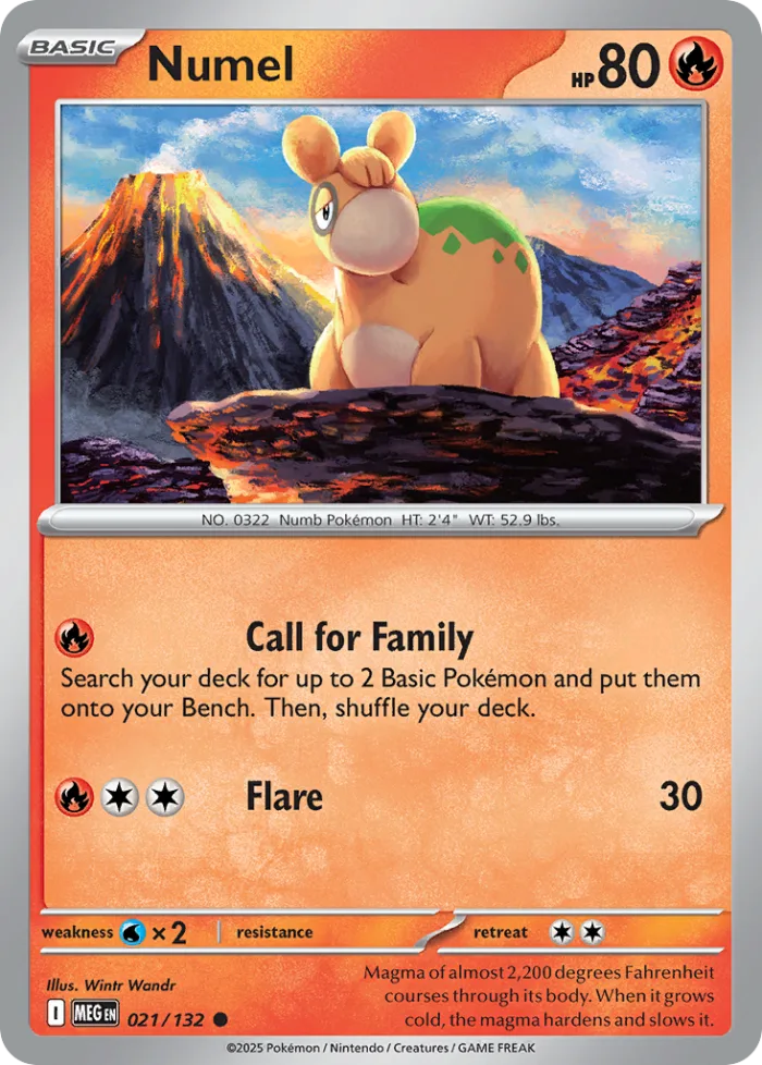 Numel #21 Mega Evolution Pokemon card