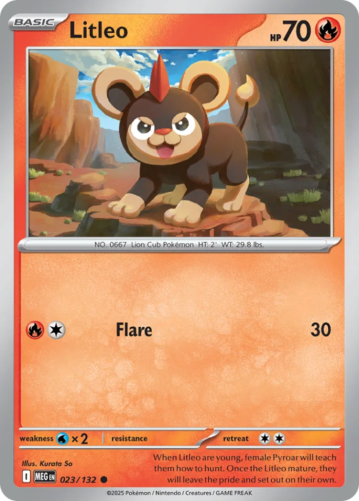 Litleo #23 Mega Evolution Pokemon card