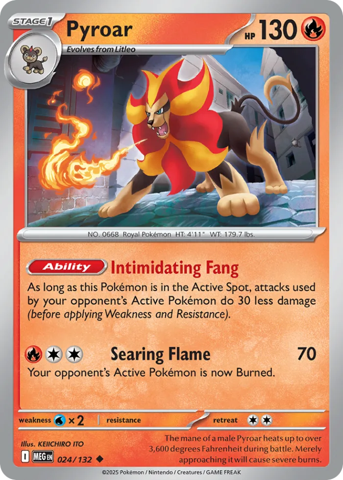 Pyroar #24 Mega Evolution Pokemon card