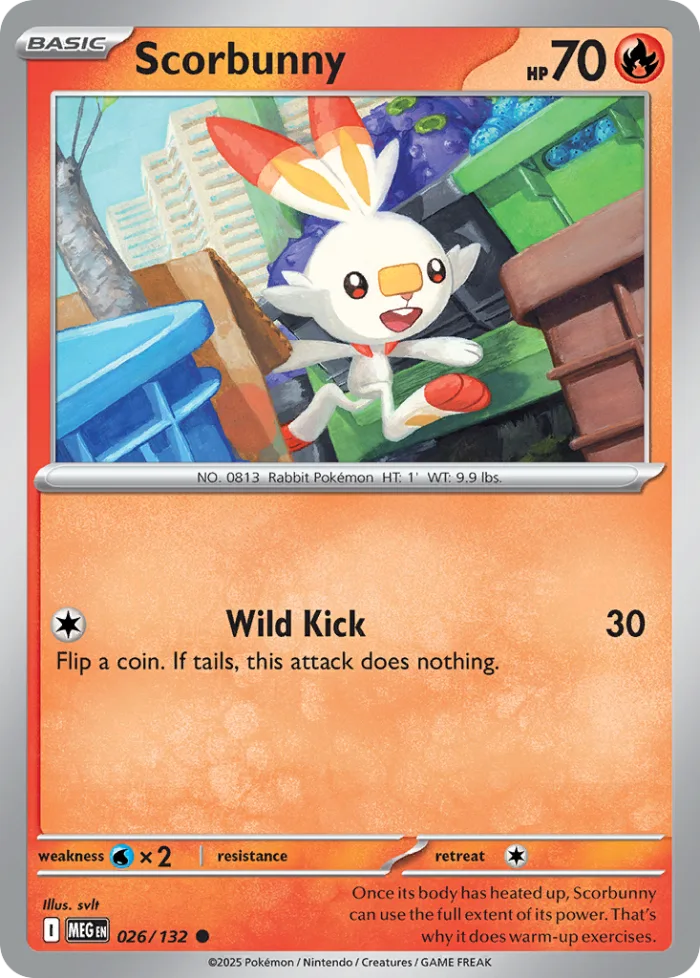 Scorbunny #26 Mega Evolution Pokemon card