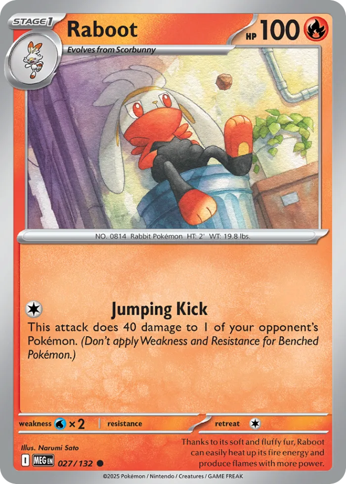 Raboot #27 Mega Evolution Pokemon card