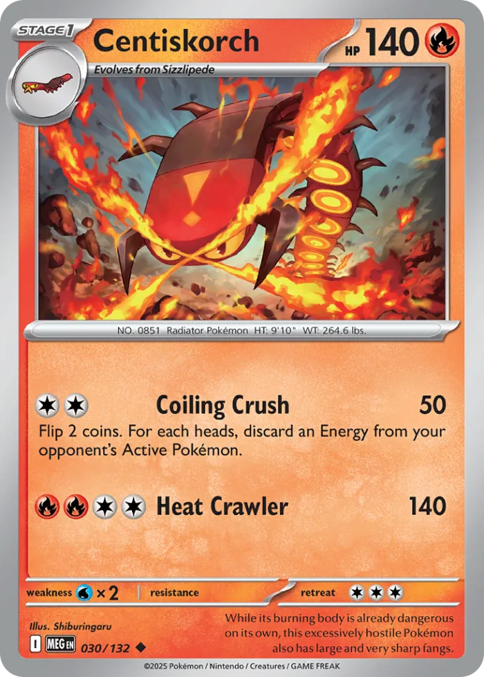Centiskorch #30 Mega Evolution Pokemon card