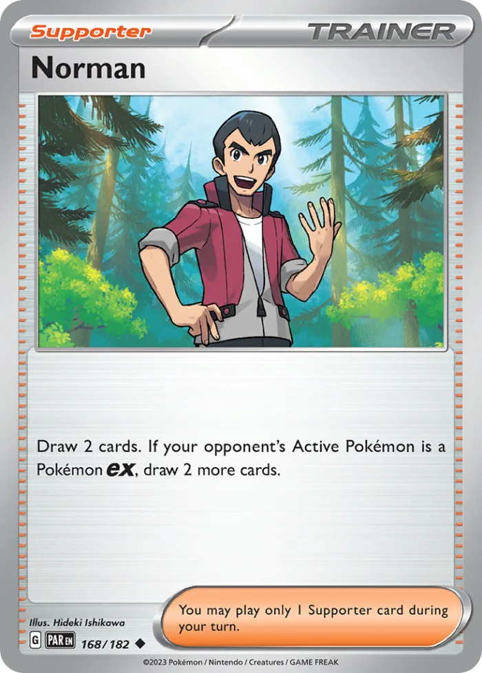 Norman #168 Paradox Rift Pokemon card