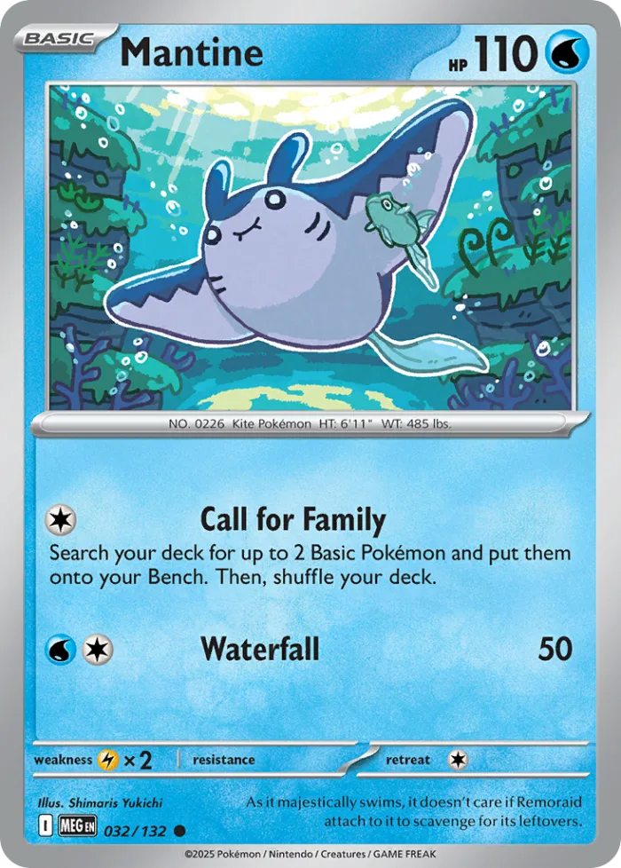 Mantine #32 Mega Evolution Pokemon card