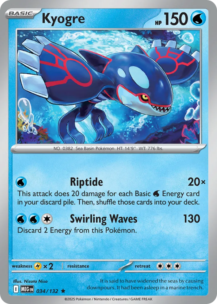 Kyogre #34 Mega Evolution Pokemon card