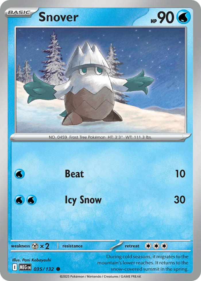 Snover #35 Mega Evolution Pokemon card