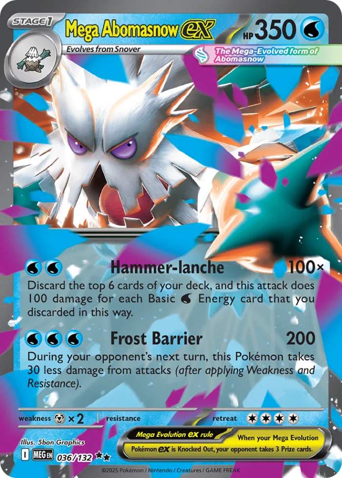 Mega Abomasnow ex #36 Mega Evolution Pokemon card