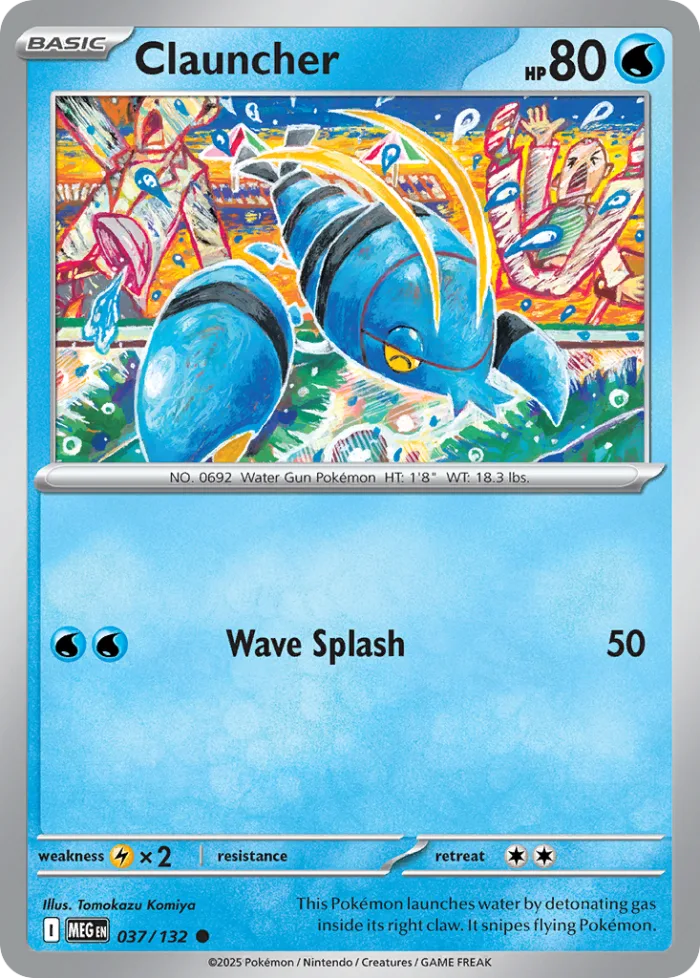 Clauncher #37 Mega Evolution Pokemon card