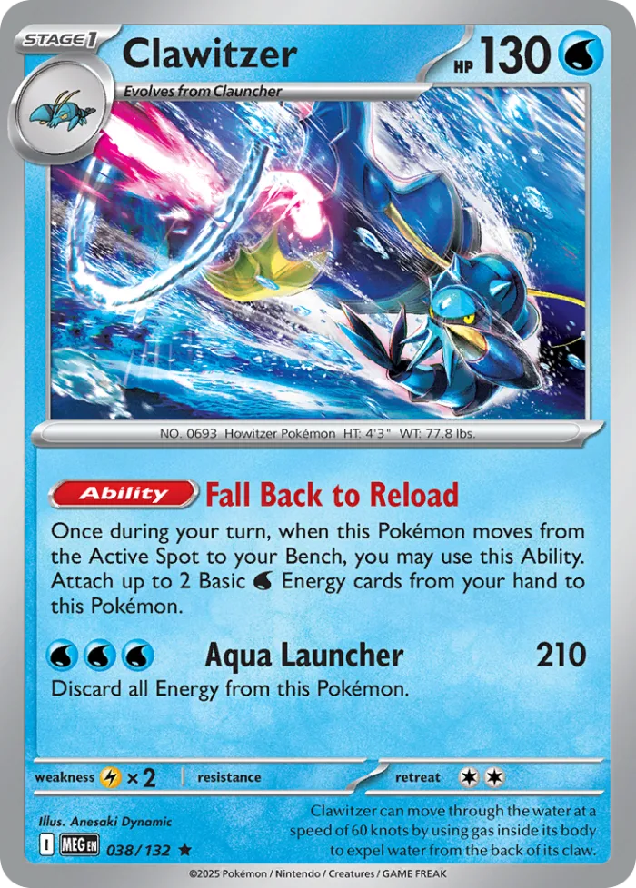 Clawitzer #38 Mega Evolution Pokemon card