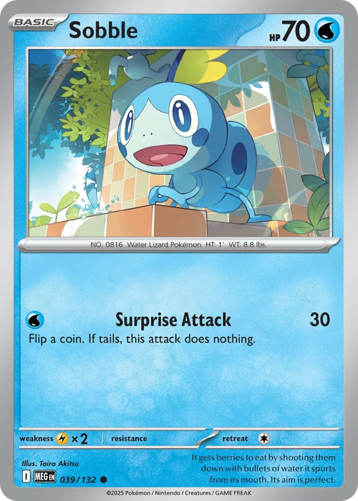Sobble #39 Mega Evolution Pokemon card