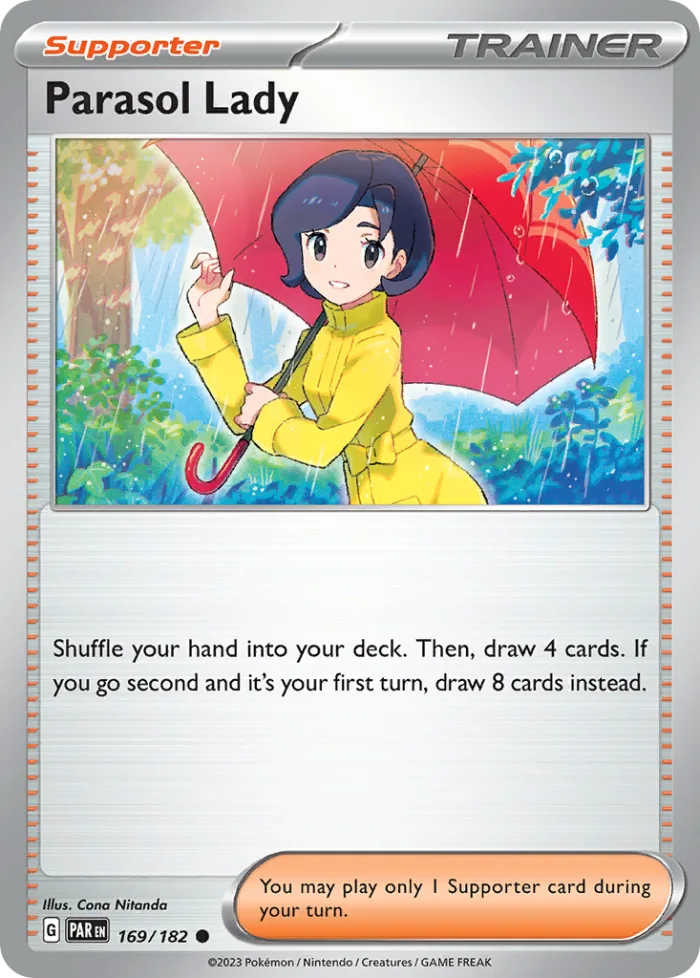 Parasol Lady #169 Paradox Rift Pokemon card