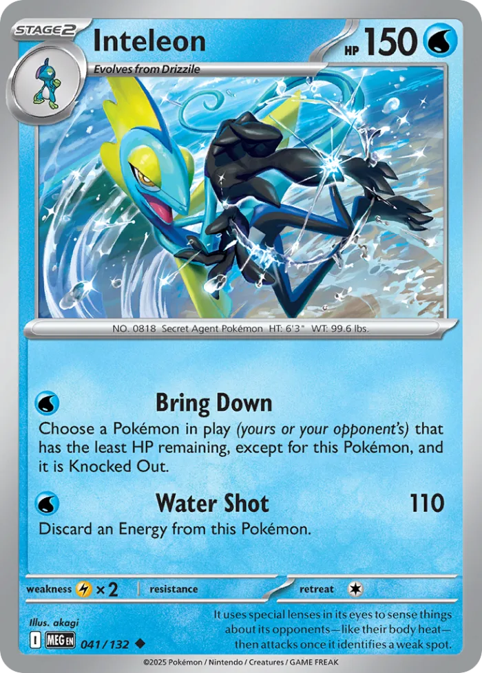 Inteleon #41 Mega Evolution Pokemon card