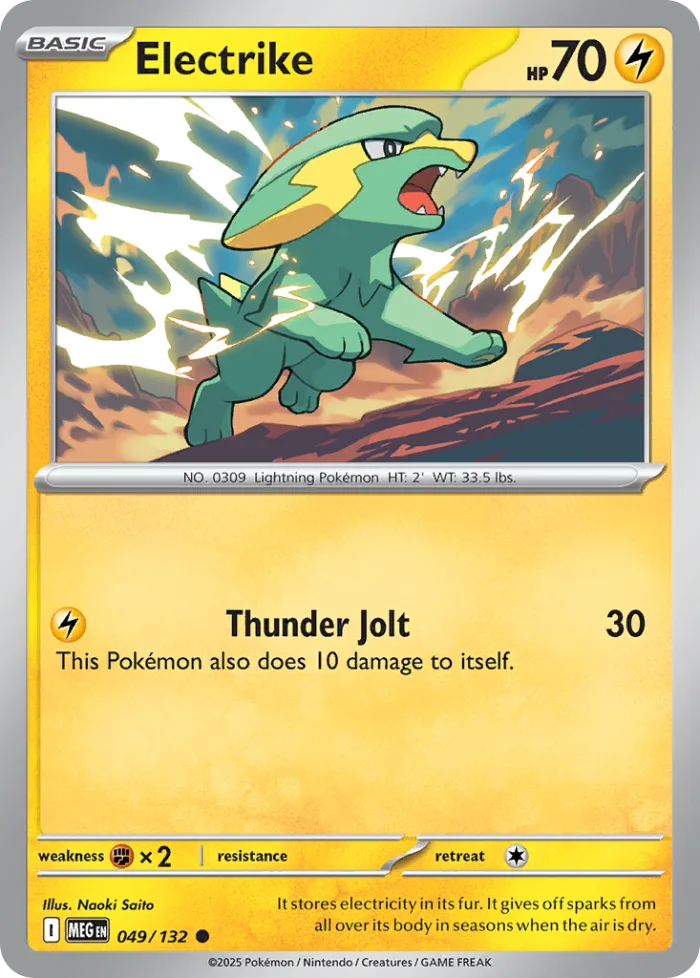 Electrike #49 Mega Evolution Pokemon card
