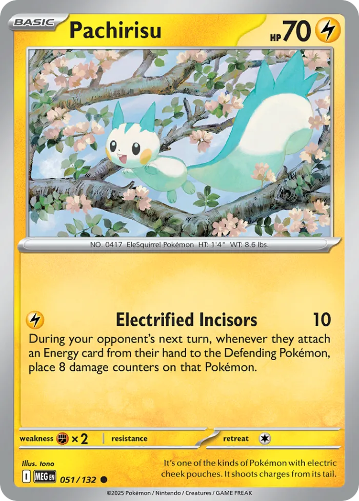 Pachirisu #51 Mega Evolution Pokemon card