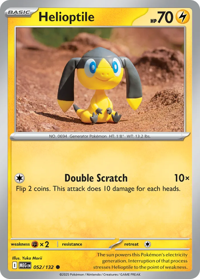 Helioptile #52 Mega Evolution Pokemon card