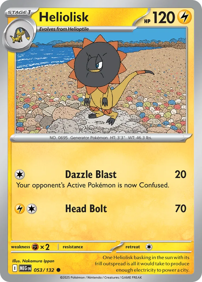 Heliolisk #53 Mega Evolution Pokemon card