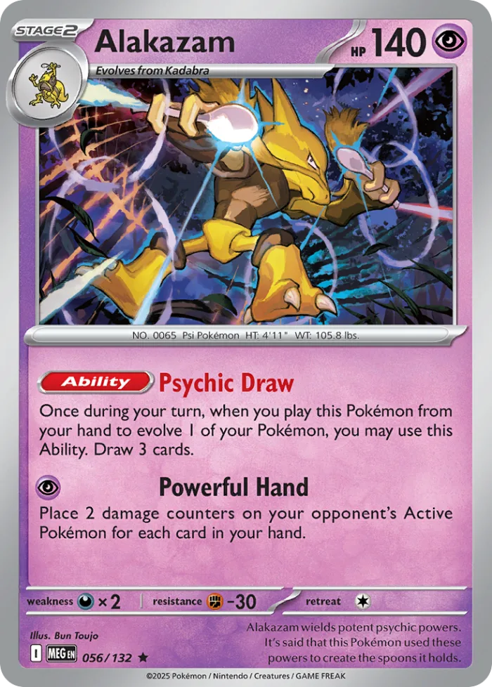 Alakazam #56 Mega Evolution Pokemon card