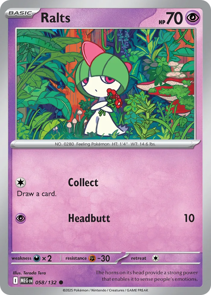 Ralts #58 Mega Evolution Pokemon card
