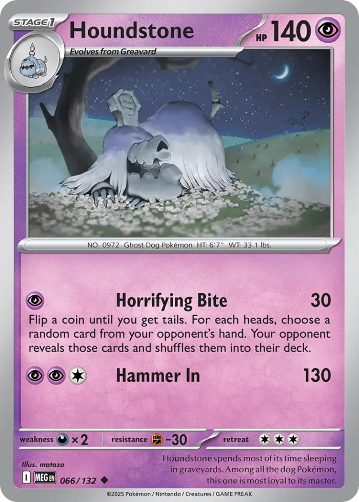 Houndstone #66 Mega Evolution Pokemon card